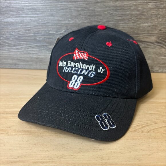 Vintage Nascar Hat Cap Strap Back Black Dale Earnhardt Jr Racing NWT - Picture 3 of 11